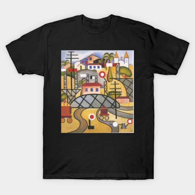 e f c b estrada de ferro central do brasil 1924 - Tarsila do Amaral T-Shirt by Kollagio